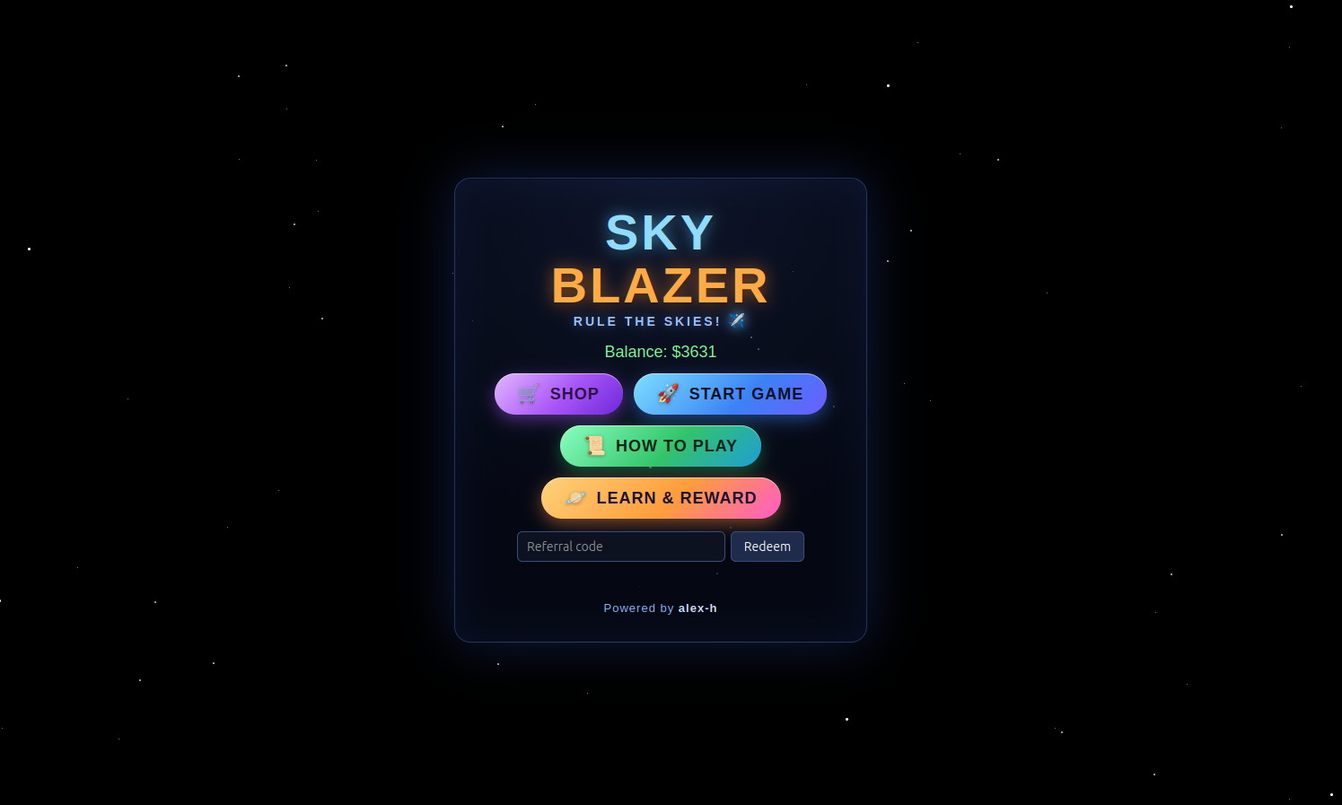 Sky Blazer game screenshot